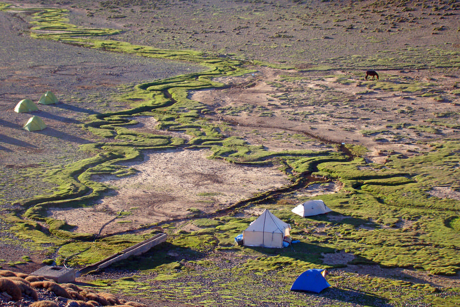 Bivouac près des sources