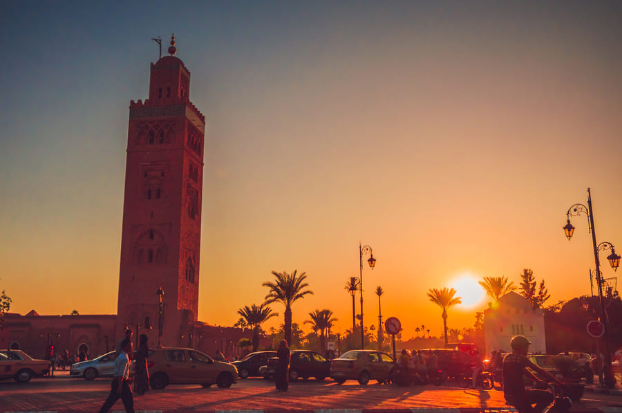 Coucher de soleil sur Marrakech